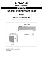 Hitachi RAS-30CP1R Installation Manual