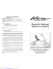 Vision R32ETR Owner's Manual