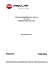 Unipower X100 SERIES Installation & Operating Manual