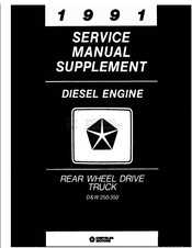Chrysler 1991 D&W 250 Service Manual Supplement