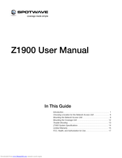 Spotwave Z1900 User Manual