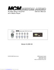 MCM Electronics USB-80 Owner's Manual