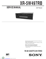 Sony XR-5W497RB Service Manual