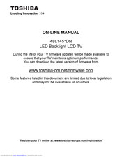 Toshiba 48L145 DN Online Manual