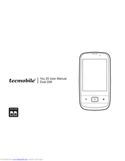 tecmobile 25 Dual SIM User Manual