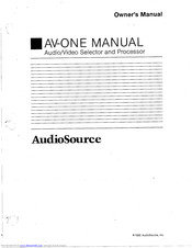 AudioSource AV-ONE Owner's Manual
