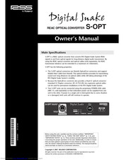 RSS S-OPT Owner's Manual