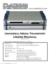 MSB Technology Platinum User Manual