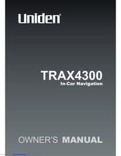 Uniden TRAX4300 Owner's Manual