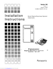 Panasonic 616 Installation Instructions Manual