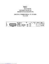 NEC PX-TUDI-01 Owner's Manual