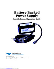 Teledyne Battery-Backed Power Supply Installation And Operation Manual