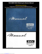 BMW R 25/2 manuale istruzioni manuale r25/2 Owners Manual 