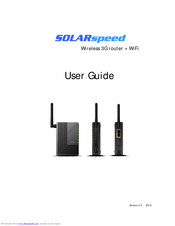 Solar Speed Wireless 3G router + WiFi User Manual
