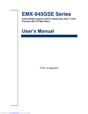 Avalue Technology EMX-945GSE-A1-DVIR
EMX-945GSE-A1R User Manual