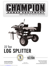 Champion Power Equipment 92208 Owner's Manual And Operating Instructions