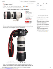 Canon EF 70-200mm f/2.8 L IS II USM Review