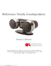 Anthony Gallo Acoustics Reference Strada Owner's Manual