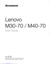 Lenovo Lenovo M30-70 User Manual