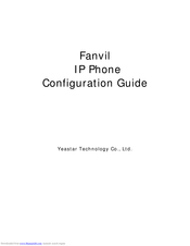 Yeastar Technology Fanvil Configuration Manual