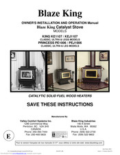 Blaze King PRINCESS PE1006 vPEJ1006 Owner's Installation And Operation Manual