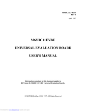 Motorola M68HC11EVBU/D User Manual