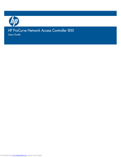 HP ProCurve NAC 800 User Manual