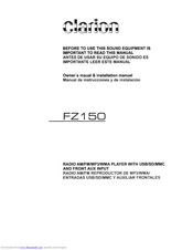 Clarion FZ.150 Owner's Maual & Installation Manual