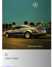 Mercedes-benz 2005 CL Class Coupe Operator's Manual
