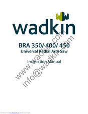 Wadkin BRA 350 Instruction Manual