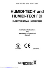 DriSteem HUMIDI-TECH DI Installation Instructions And Maintenance Operations Manual