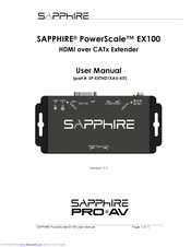 Sapphire Audio SP-EXTHD1XAV-KIT User Manual