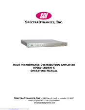 SDI HPDA-100RM-C Operating Manual