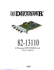 Defender Security 82-13110 Owner's Manual