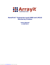 Arrayit NanoPrint LM60 User Manual