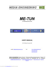 Media Engineering ME-TUN User Manual