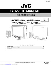 JVC AV-N29304/SA Service Manual