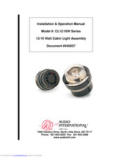 Audio International CL12W Series Installation And Operation Manual
