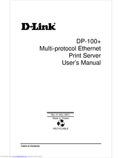 D-Link DP-100+ User Manual
