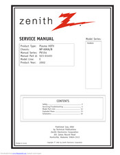 Zenith P60W26 Series Service Manual