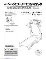 Pro-Form Crosswalk 395 User Manual