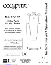 EcoPure EPWHCW Installation And Operation Manual