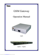 Pulse GSM Gateway Operation Manual