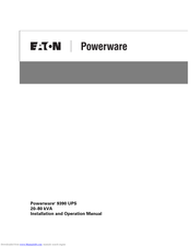 Eaton Powerware 9390-80/80 Installation And Operation Manual