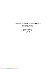 Yamaha KX61 Owner's Manual
