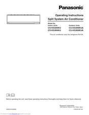 Panasonic CS-KS36NKU Operating Instructions Manual