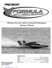 ProBoat 1/8-Scale Formula Hydro Unlimited Hydroplane Owner's Manual