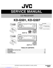 JVC KD-G507 Service Manual