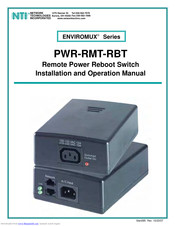 Network Technologies ENVIROMUX PWR-RMT-RBT Installation And Operation Manual