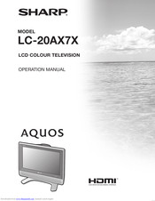 Sharp LC-20AX7X Operation Manual